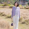 西子/羊毛粗花呢小香风紫色外套/WTYF101 商品缩略图1