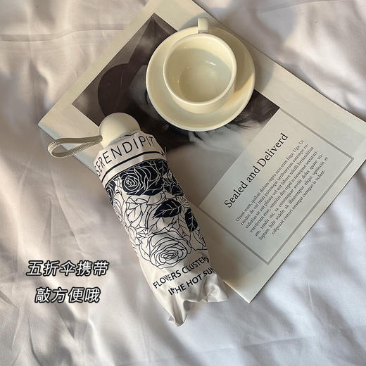 AVRNA法式高级感碎花晴雨伞 简直美翻了 0透光伞面高密织伞布 UPF大于50+狂晒不黑，就是这么棒 商品图3