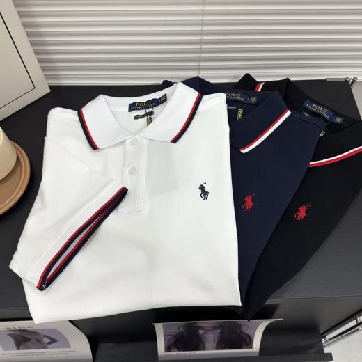 【cyz1】经典系列！男子镶边翻领商务休闲短袖POLO衫！！ 商品图1