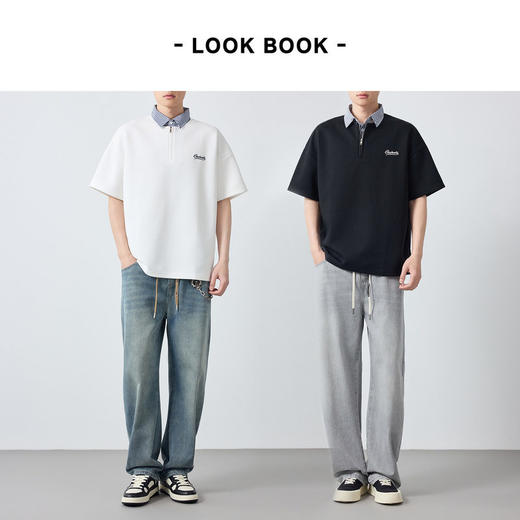 墨麦客高智通勤条纹撞色POLO衫男2026新款简约刺绣男士T恤75208. 商品图4