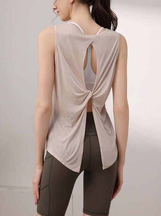 天丝雪花宽松运动背心女 性感美背瑜伽服罩衫跑步健身无袖上衣夏 000MXF2530 商品图0