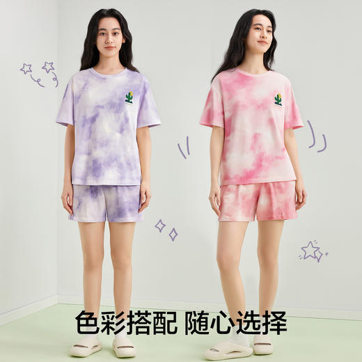 【清仓捡漏】【M-2XL】【有棵树】女士夏季扎染睡衣套装 商品图9