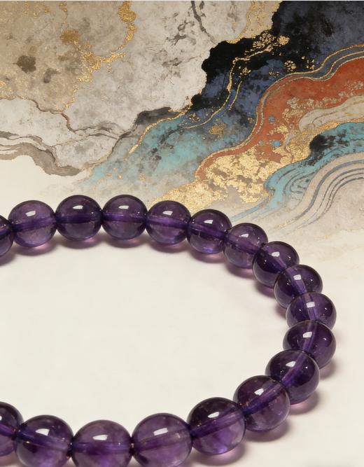 水晶群专属福利 | 迷罗元和堂 | 乌拉圭紫水晶单圈手串【器悟雅玩】 商品图2