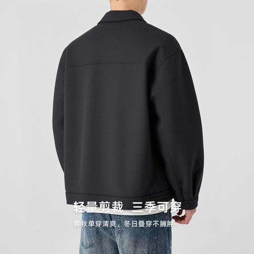 墨麦客男装肌理感衬衫式休闲外套男2026春新款通勤男士夹克81570. 商品图3