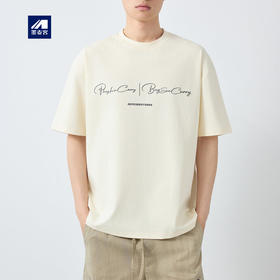 墨麦客男装美式休闲短袖t恤男2026春夏新款印花宽松男士T恤75189.