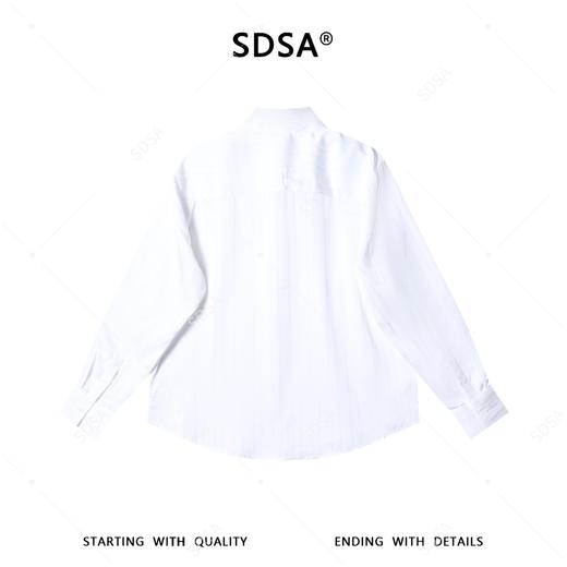 SDSA男装2026新款高贵轻奢韩版半纽扣立领竖纹长袖衬衫百搭简约 商品图4