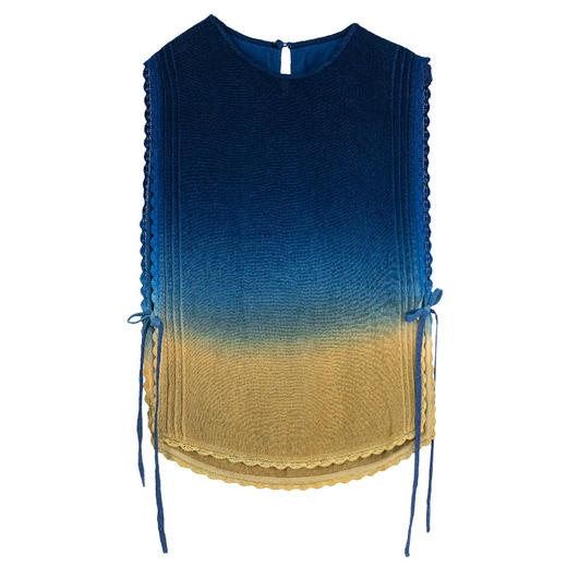 牧衣游原创 亚麻吊染马夹新款设计感复古文艺质朴渐变马甲 贝琪 商品图4