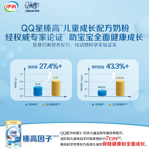 伊利QQ星儿童成长配方奶粉（榛高）700g（3岁以上） 商品图4