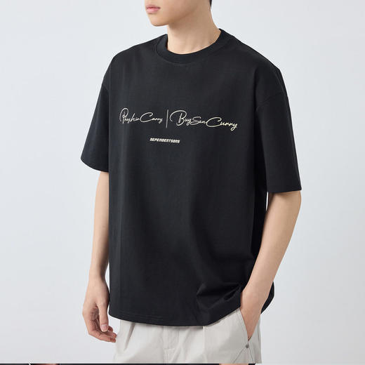 墨麦客男装美式休闲短袖t恤男2026春夏新款印花宽松男士T恤75189. 商品图2