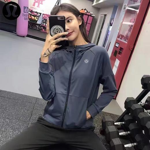F030670瑜伽服连帽拉链运动外套宽松休闲夹克拉链开衫 商品图7