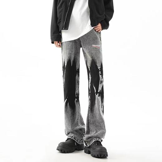 F0306103美式街头水洗面料弹力休闲牛仔裤男女同款 商品图0