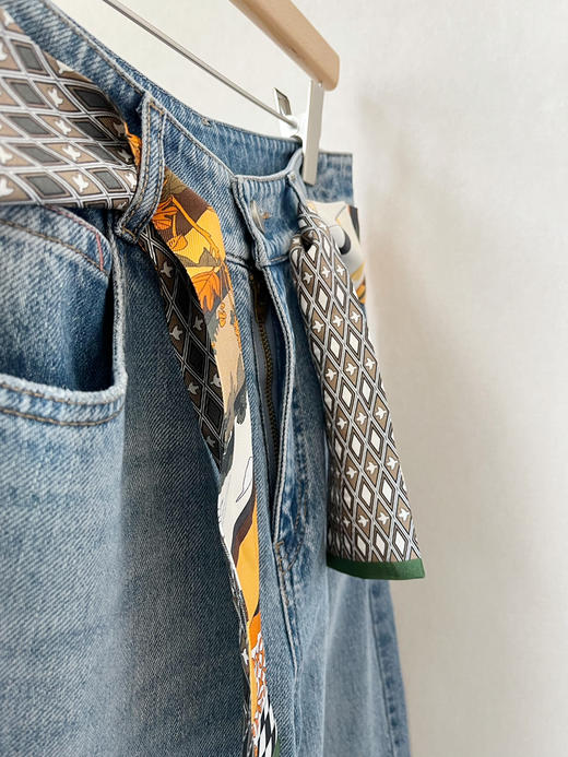 【经典必入】噢蜜ooomeooo四面弹大长腿直筒牛仔裤 商品图12