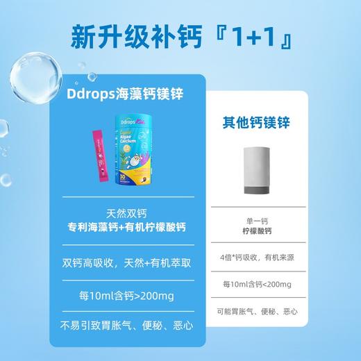 防伪码Ddrops滴卓思 kids 儿童液体海藻钙镁锌 30条/罐 商品图3