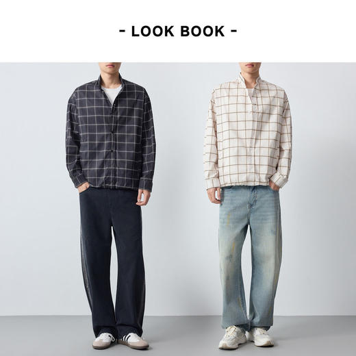 墨麦客男装城市运动格子轻薄夹克男2026春新款假两件男外套81597. 商品图4