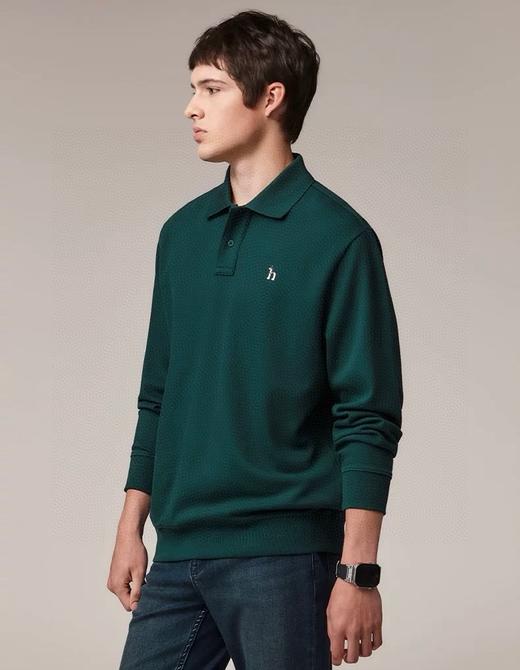 秋季纯色长袖男装休闲通勤卫衣宽松简约T恤潮流上衣！ 商品图0