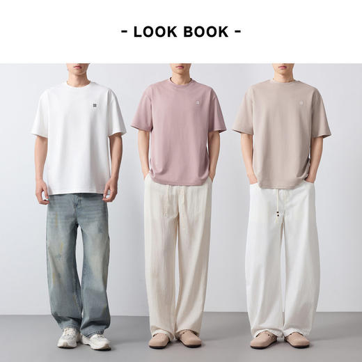 墨麦客男装210g重磅棉感短袖t恤男2026春新款透气体恤上衣75186. 商品图4