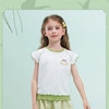 笛莎/Deesha 【观山见】2026年夏季新款女童中大童国风绣花撞色拼接短袖T恤 商品缩略图0