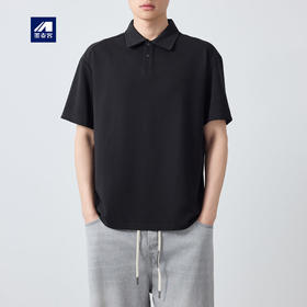 墨麦客男装高智通勤肌理短袖POLO衫男2026新款纯色男士t恤75211.