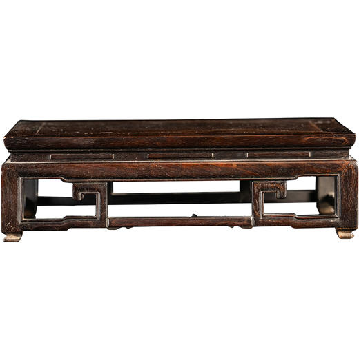 清	红木束腰拐子纹器座 商品图5