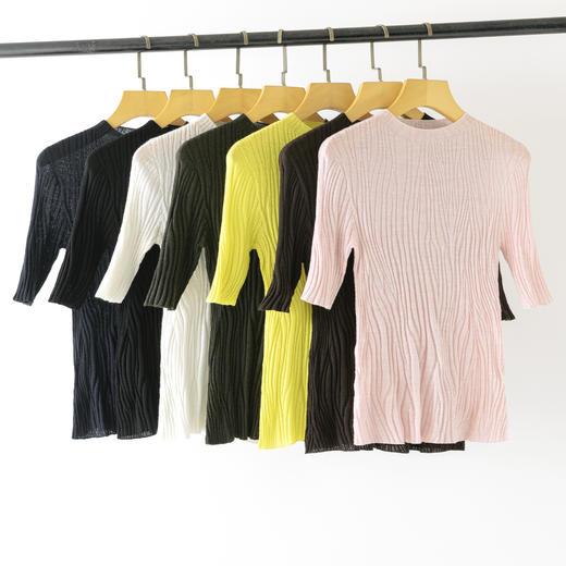 【高品质私服】【杨子60支精纺羊毛针织衫】透气不闷，贴身穿软糯如云朵，春夏单穿清爽YS89066【仅限签收48小时内退换】-CC 商品图0