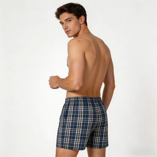 [斜纹梭织100%棉]   舒雅男士BOXER  100%棉梭织 40*40/90*80 (斜纹) 39/26763X 商品图1