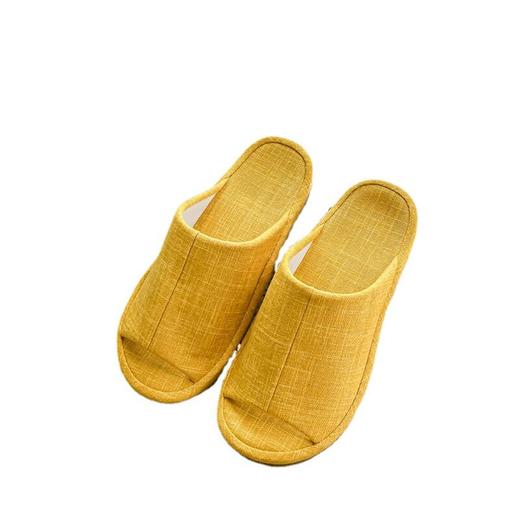 日系无印布艺拖鞋良品纯色情侣静音拖鞋防水男女家用拖鞋防滑春季 商品图4