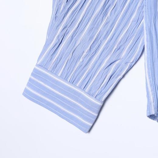 SDSA男装2026新款高贵轻奢韩版简约条纹褶皱衬衫宽松休闲百搭衬衣 商品图3