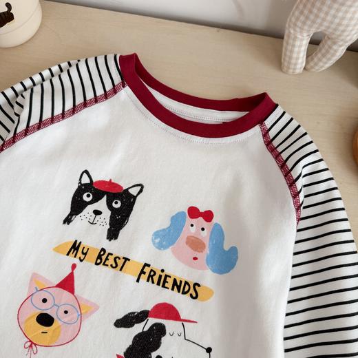 49.9元任选两件，单拍不发【儿童服饰丨春季长袖儿童T恤】面料舒适亲肤有弹性，无束缚感，款式清爽百搭，配校服牛仔裤都好看，90-170码、17色可选，上学、出游、居家、打底都能穿~ 商品图3