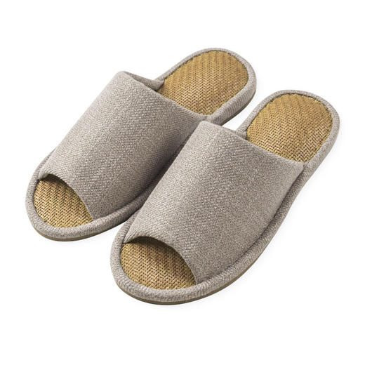 日式无印凉席底拖鞋良品夏季家居拖鞋纯色凉拖鞋地板防水拖鞋纯色 商品图2