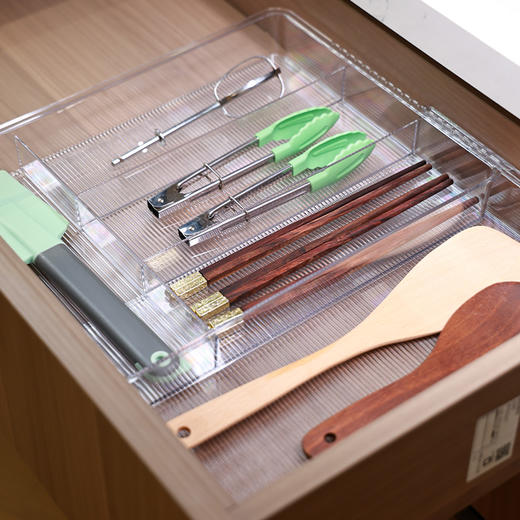 [透明可伸缩]娜家高品质伸缩可调节收纳盒 商品图0