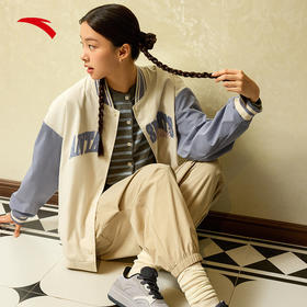 【超值】安踏复古外套 女当季新款梭织薄外套宽松百搭日常运动夹克162438606