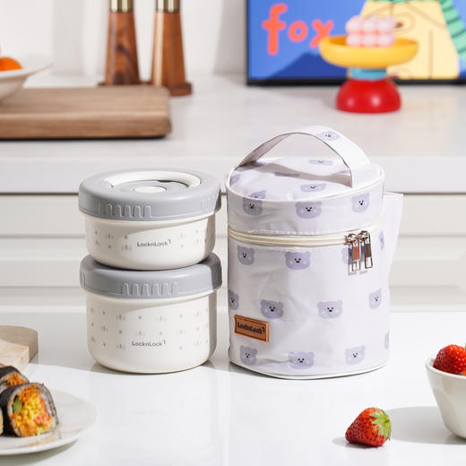 乐扣乐扣（LOCK&LOCK）圆形保温饭盒不锈钢便当盒 yc0309036 商品图4
