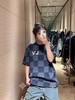 驴家 25ss镶钻logo棋盘格针织短袖 男女同款 蓝色/棕色（DY） 商品缩略图2