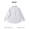 SDSA男装2026新款高贵轻奢日系条纹衬衫字母刺绣撞色领设计百搭 商品缩略图4