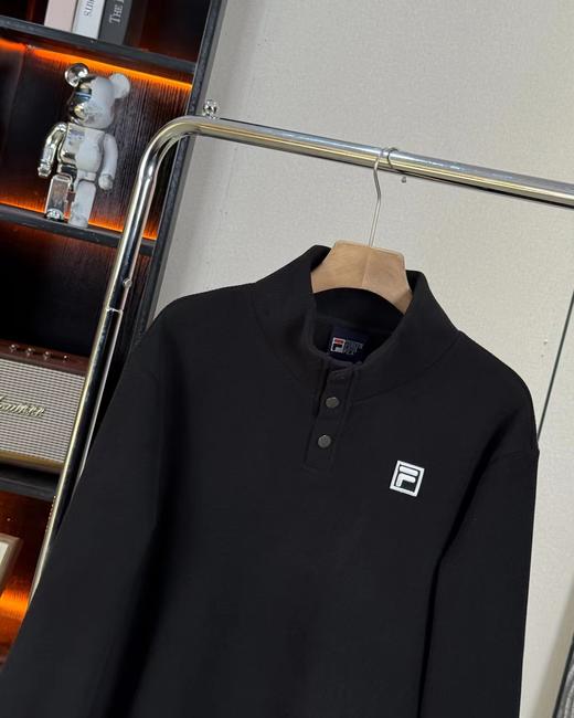 F0306111新款休闲商务风三粒扣立领加厚打底长袖四色男女同款卫衣 商品图7