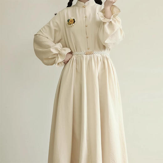 裁缝学苑AH128立领连衣裙纸样毛呢比甲套装女装汉服套装样板 商品图3