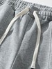 F030602慕冬绒复合牛奶丝棉纯色抽绳松紧腰休闲裤拼接设计直口裤脚运动卫裤 商品缩略图14