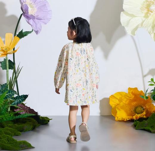 GAP 49.9元 洋气长袖宽松蓬蓬连衣裙 (线上线下同时在售不保证有货，活动款不退不换介意勿拍) 657665-QS 商品图1