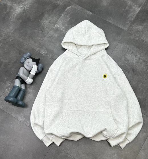 F0306113新款重磅加绒加厚圆领卫衣男女同款保暖卫衣 商品图0