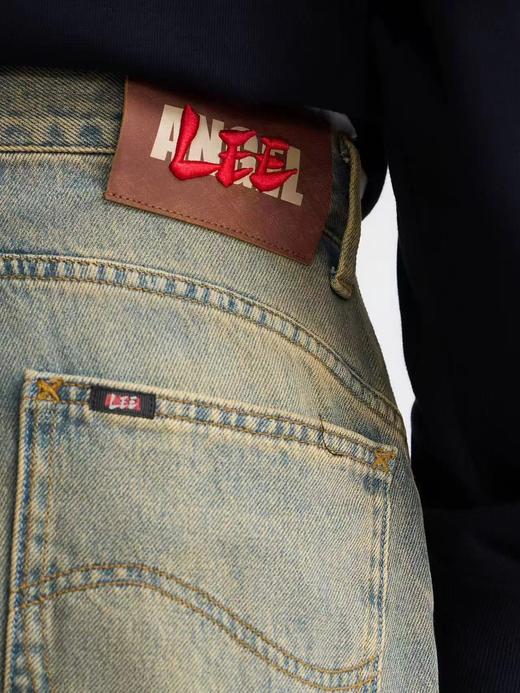 F030687秋季重水洗男士直筒高弹力阔腿牛仔裤 商品图14