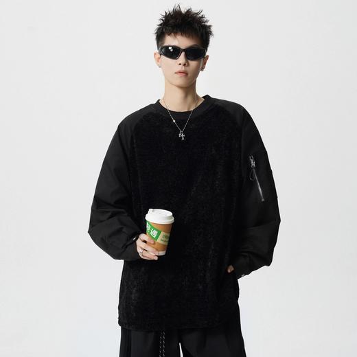 【软糯舒适 手感柔顺】户外拼接云朵绒运动卫衣（ELXM99-WY712） 商品图2