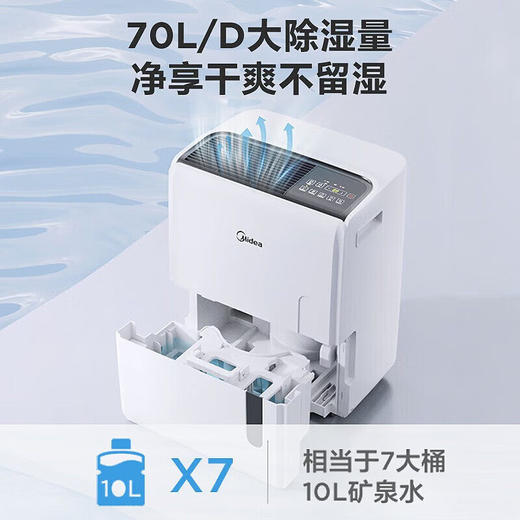美的除湿机干衣除湿量70升/天海量除湿器CF70BD/N8-DL1智能除湿 商品图3