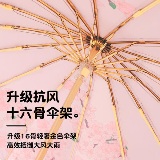 云蔓 16骨彩胶遮阳伞 新中式复古 防晒防紫外线 15款可选 商品图2