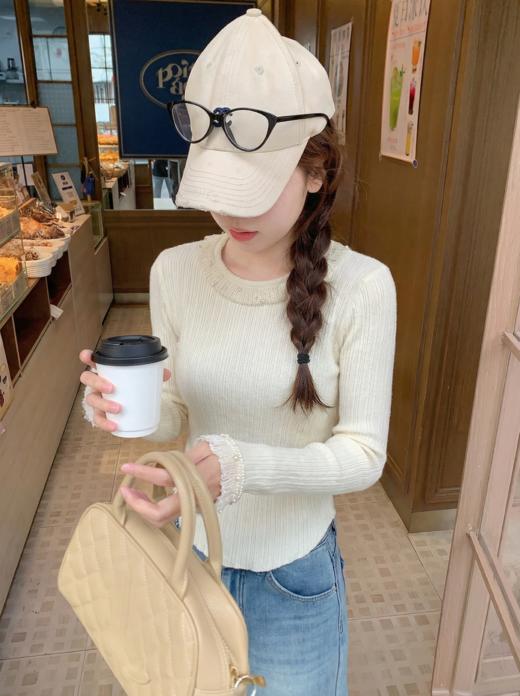 <曾小咸推荐>3.11现货秒杀 ！微信超特价！韩系蕾丝拼接针织衫 日常149.99 立减90 秒杀59.99！！ 商品图8