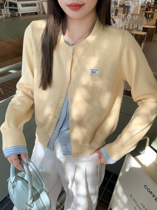 <曾小咸推荐>3.11现货秒杀 ！微信超特价！韩系假两件针织开衫 日常229.99 立减140 秒杀89.99！！ 商品图6