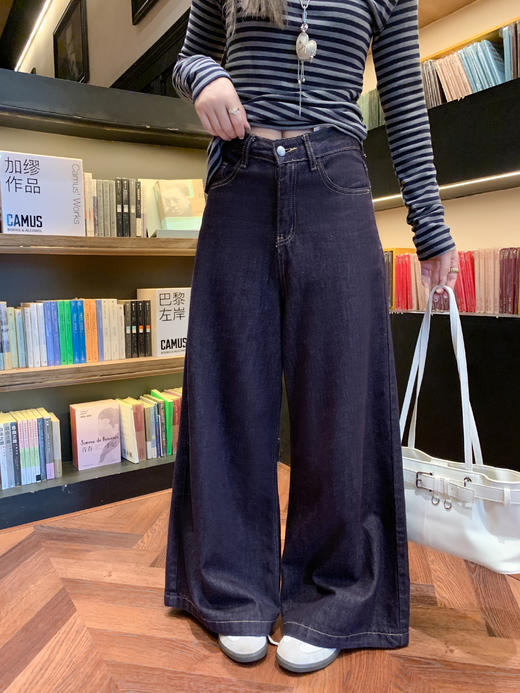 <曾小咸推荐>3.10现货秒杀 ！微信超特价！韩系蓝色条纹长袖露肩t 日常129.99 立减70 秒杀59.99！！ 商品图10