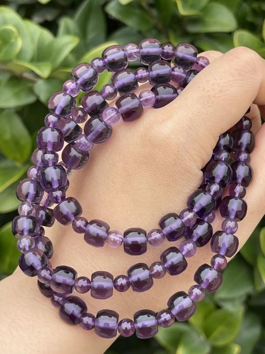 天然紫水晶鼓珠项链，顺丰包邮 商品图3