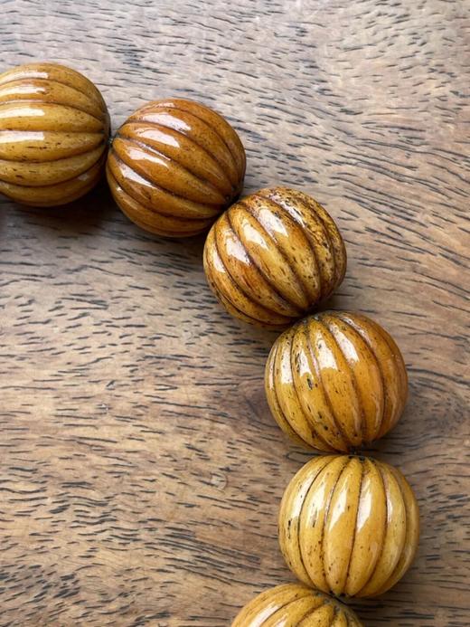 藏传老灵骨雕瓜棱珠手链，顺丰包邮 商品图4