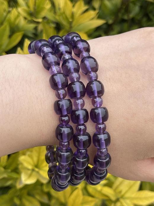 天然紫水晶鼓珠项链，顺丰包邮 商品图4