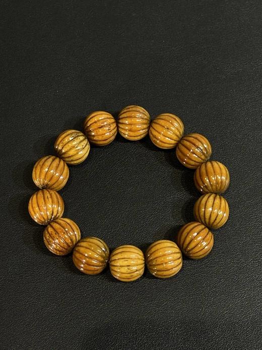 藏传老灵骨雕瓜棱珠手链，顺丰包邮 商品图3